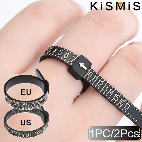KISMIS 1PC/2Pcs Ring Sizer Measuring Set Reusable Finger Size